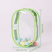 cheap Doll Clothing &amp; Accessories Sets-Clear Bag Keychain For 17/15cm Plush Doll(NO DOLL)Hanging Display CaseProtective CasePlastic PVC Storage Box (Clear Bag)