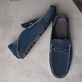 abordables Chaussures sans lacets &amp; mocassins-Mocassins en daim beige pour hommes avec boucle, légers et flexibles, parfaits pour une tenue de bureau décontractée, des soirées sociales et des journées de détente