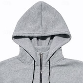 billige grunnleggende hettegensere for menn-Herre Hattetrøje Hettegenser med glidelås Aprikos Svart Hvit Vin Rød Med hette عادي Sport &amp; Utendørs Daglig Ferie Polyester Gatemote Grunnleggende Fritid Vinter Høst Klær Gensere Gensere Langermet