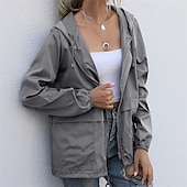 abordables Vestes imperméables-Femmes Veste de randonnée Veste de pluie Imperméable Extérieur Imperméable Coupe-vent Tenues de randonnée Vêtements de randonnée Printemps Automne Top Coton Camping / Randonnée / Spéléologie Course