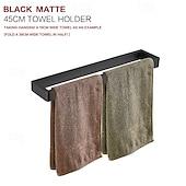 cheap Towel Bars-Towel Bar Towel Rack 304 Stainless Steel Wall Mounted Bathroom Hardware Towel Holder for Bath Towels, Rustproof Towel Rail for Kitchen, Shower, Hotel Use, Heavy Duty Polished Finish