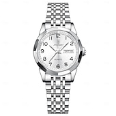 abordables Montres à quartz-Montre-bracelet de luxe pour femme, étanche, lumineuse, avec date et semaine, à quartz, en acier inoxydable