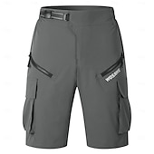 billiga Shorts, tights och byxor för män-WOSAWE Herr Dam Ensfärgat Cykelvägshorts Cykelbyxor Cykelshorts Cykel Shorts MTB-shorts Slapp form Bergscykling Vägcykling sporter Dragkedja fram Reflexremsa Bekväm Elastisk Mörkgrå Svart Kläder