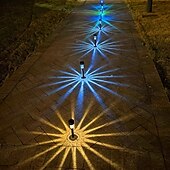 baratos Luzes e lanternas de caminho-10/20 peças de luzes solares LED para áreas externas, luzes de aço inoxidável com interruptor automático de mudança de cor, adequadas para jardim, entrada de garagem, gramado, natal, dia das bruxas,