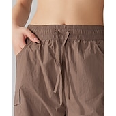 voordelige Bodems-Dames Cargohosen Wandelbroek Rechte broek Buiten Normale pasvorm waterdicht Zonbescherming Winddicht Sneldrogend Kleding Onderlichaam Trekkoord Lichtgewicht Zwart Khaki Kamperen / wandelen / grotten
