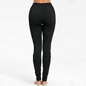 ieftine Jambiere simple-Pentru femei Jambiere Pantaloni scurți anti uz Modă Șic Stradă Lungime gambă Talie Înaltă Culoare solidă Dantelă Talie elastică Respirabil Comfortabil Strech Purtare Zilnică Sfârșit de săptămână Negru