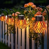 Недорогие Ландшафтные огни-солнечные фонари для уличного использования солнечные подвесные светильники водонепроницаемые уличные светильники с мерцающим пламенем уличные светильники на солнечных батареях декор для сада двор