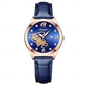 economico Orologi al quarzo-Orologio da donna in oro rosa, in acciaio inossidabile, con movimento al quarzo giapponese, semplice, impermeabile, luminoso.