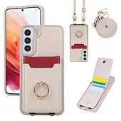 billiga Skal och fodral till Samsung-telefon fodral Till Samsung Galaxy S25 S25 Plus S24 Ultra S24 S24 Ultra Plus S23 Ultra Plus S23 S23 Plus S22 Ultra S22 S21 Plus Ultra Plånboksfodral med snodd Stöd Kortplats Kontor / företag
