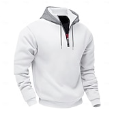 billige grunnleggende hettegensere for menn-Herre Hattetrøje Hettegenser med glidelås Aprikos Svart Hvit Vin Rød Med hette عادي Sport &amp; Utendørs Daglig Ferie Polyester Gatemote Grunnleggende Fritid Vinter Høst Klær Gensere Gensere Langermet