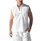 abordables Tapas-Medieval Renacimiento siglo 17 Blusa / Falda Pirata Caballero Vikingo Correa Hombre Pirata Víspera de Todos los Santos Mascarada Casual Diario LARP Feria Ren Adulto Camisas