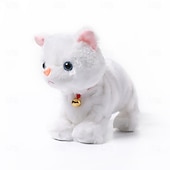 voordelige Knuffels &amp; Pluchen dieren-Interactief elektronisch knuffeldier - upgrade met led-licht, ogen, geanimeerde geluidsbesturing, elektronische huisdierenrobot, kat, kitten, speelgoed, cadeaus voor jongens &amp;meisjes kinderverjaardag
