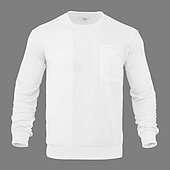 abordables Sweat-shirts basiques-Homme Sweat-shirt Pull Noir Blanche Beige Gris Col ras du cou Uni Texturé Sport &amp; Loisir Occasionnel Quotidien Streetwear Frais Designer Printemps &amp; Automne Vêtement Tenue Pulls Capuche Pulls