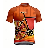 economico Maglie da uomo-Per uomo Maglia da Ciclismo Grafico Geometrico Lettere &amp; Numeri Manica Corta Bicicletta Maglia Top con 3 tasche posteriori Resistente ai Raggi UV Asciugatura Rapida Cerniera Frontale Strisce