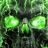 Χαμηλού Κόστους T-shirt Halloween-Halloween Ανδρικά Νεκροκεφαλές Φλόγα Μπλουζάκι Κοντομάνικο Κοντομάνικη μπλούζα 3D εκτύπωση Στρογγυλή Ψηλή Λαιμόκοψη Πουκάμισο Γκόθικ Δρόμος Causal Σκοτεινό πάρτι Μπλε της Λίμνης Θαλασσί Βυσσινί
