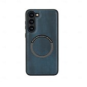 Χαμηλού Κόστους Samsung Θήκη-τηλέφωνο tok Για Samsung Galaxy S22 S22 Plus Ultra Α53 A52 Πίσω Κάλυμμα Μαγνητική Υποστήριξη ασύρματης φόρτισης Ανθεκτική σε πτώσεις Ρετρό TPU PU δέρμα