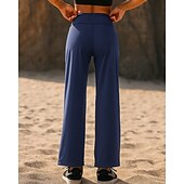 cheap Running Pants &amp; Tights-Women&#039;s Running Pants Sports Trousers Drawstring Pocket Bottoms Athleisure Sports Gym Breathable Pilates Running Yoga Regular Fit Sportswear Activewear Solid Colored Black Blue Grey