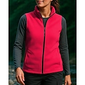 preiswerte Westen-Damen Wanderweste Ärmellos Weste Außen Thermowarm Leicht Winter Reißverschluss Polyester Rot Himmelblau Purpur Jagd Angeln Klettern