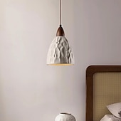cheap Pendant Lights-Vintage Concrete Industrial Pendant Light Wood Farmhouse Single Hanging Ceiling Lamp Gray Cement Rustic Mid Century Modern Chandelier for Dining Room Kitchen Island Bedroom Cafe Bar
