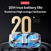 baratos Auscultadores TWS True Wireless-Fones de ouvido originais Lenovo LP73 TWS Bluetooth V5.4 com graves potentes e som surround, fones de ouvido esportivos à prova d&#039;água com gancho para orelha IPX7