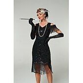 levne Šaty-Retro Řvoucí 20s 20. léta 20. století Bubenové šaty Šaty Úbory Velký Gatsby Svatební host Flitry Třásně Dámské Vánoce předvečer Všech svatých Karneval Párty a večer Svatební hostina loučení se