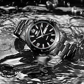 economico Orologi al quarzo-Elegante orologio da polso da uomo al quarzo con bracciale in acciaio inossidabile, resistente all&#039;acqua IPX7, con display luminoso per data e giorno, sportivo, versatile e alla moda.