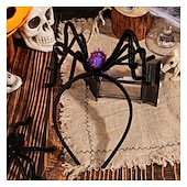 halpa Halloween-maski ja rekvisiitta-Halloween-hämähäkkipanta pörröisillä pom-pommilla, hauska hiusasuste juhliin, naamiaisiin, karkki vai keppokseen ja keppokseen &amp;esitysproppu