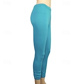 olcso Sima leggings-Női Nadrágok Leggingek Utcai sikk Alkalmi Teljes hossz Természetes Sima Rugalmas derék kellemes Szabadtéri Kényelmes Szabadtéri Sportruházat Szabadság Bíborvörös Stétszürke Kék tó Bor Ősz Normál