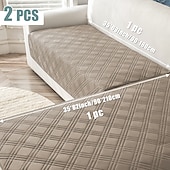 baratos Capa de Sofá-Capas de sofá modernas em formato de L, 2 peças, em azul e branco, duráveis, protetores de sofá que aceitam animais de estimação, com design acolchoado, laváveis à máquina, adequadas para sofás