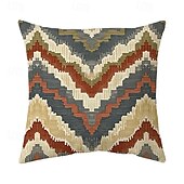 cheap Vintage Style-Geometric Western Vintage Decorative Toss Pillows Cover 1PC Soft Square Couch Cushion Case Pillowcase for Bedroom Livingroom Sofa Chair