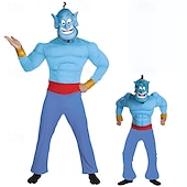levne Chlapecké kostýmy-Aladdin Pohádka Džin Úbory Kostým Postavy z pohádek cosplay Filmové kostýmy for Chlapecké Dětské předvečer Všech svatých Výkon Vzdělávací převlékání Oblékání na školní akci