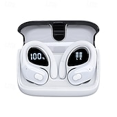 economico Cuffie TWS wireless-Auricolari wireless 75 ore Bluetooth 5.4 cuffie sportive 2025 auricolari Bluetooth stereo bassi profondi sopra l&#039;orecchio con ganci auricolari e microfono con cancellazione del rumore auricolari