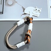 abordables Coques autres téléphones-Nouveau coussin de téléphone à la mode et mignon avec motif de chat, corde courte polyvalente, corde de poignet solide, corde anti-perte