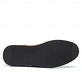 abordables Semiformal-Zapatos oxford de piel sintética marrón caramelo para hombre con detalles brogue: zapatos elegantes e informales con cordones para el trabajo, citas y uso diario.