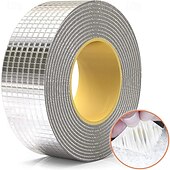 voordelige Woonbenodigdheden-Aluminiumbutyltape, 5 cm x 500 cm (2 inch x 16,5 voet) waterdichte lekdichtingstape voor metalen dakbedekking, camperdaken, ramen en reparatie van lekken in goten