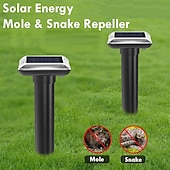 economico Supporto e Cura degli Animali-1 pz repellente solare per talpe IP56, repellente solare ad ultrasuoni per talpe, repellente per arvicole, controllo dei parassiti per talpe, prato esterno, fattoria, giardino