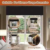 cheap Blackout Curtain-Linen Textured Top of Curtain Light Blocker for Blackout Curtains Light Blocking Fit for Bedroom Bathroom Easy Installation with Self-Adhesive Tape