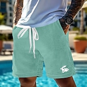 billiga 3d sweatshorts för män-Herr Djur Kanin Våffelshorts Svett shorts Casual shorts Medium Midja Mode Casual Semester Joggning Träningspass Elastisk dragsko i midjan Shorts med fickor Designer Kläder
