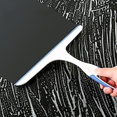 voordelige Schoonmaakproducten-3 stuks schoonmaak schrapers met lange steel voor huishoudelijk gebruik, dubbelzijdige siliconen wisser voor badkamertegels, glas, spiegels en het verwijderen van anti-condens