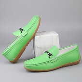 voordelige Casual loafers-Rode imitatieleren loafers voor heren, stijlvol instapmodel met comfortabele, zachte binnenzool, ideaal voor zakelijke, casual weekenden en reizen