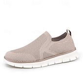 economico Sneakers da uomo-scarpe slip-on da uomo in similpelle beige con inserti in mesh – scarpe comode, leggere e traspiranti per l&#039;uso quotidiano, i viaggi e le attività rilassanti del fine settimana