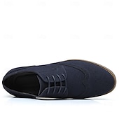 abordables Semiformal-Zapatos oxford de piel sintética marrón caramelo para hombre con detalles brogue: zapatos elegantes e informales con cordones para el trabajo, citas y uso diario.