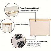 cheap Laundry Bags &amp; Hampers-Toilet Paper Storage Basket with Lid, Bamboo Toilet Paper Storage Holder Stand Organizer for Bathroom, Toilet Paper Storage Box Container with Handle, Toilet Tissue Storage Bin for RV Closet