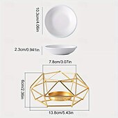 voordelige nachtlamp-1 set keramische theelichthouder - geurige etherische olie diffuser aroma-rijke kaars olie warmer zachte theelicht wax smelt warmer - uniek vogelnest ontwerp duurzame metalen constructie perfect f