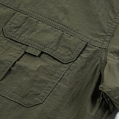 halpa Topit-Miesten cargo-paita Kauluspaita vaellukseen Lyhythihainen Sänkyjen avaus Topit Ulko- Kevyt Hengittävä Kesä Kevät Puuvilla Tumman harmaa Musta Armeijan vihreä Tennis Golf Juoksu