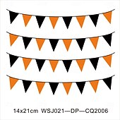 cheap Halloween Outdoor Decor-14x21/20X30cm Halloween Bunting Banner Spooky Party Decoration for Halloween Durable Fabric Banner with Ghost, Pumpkin, and Bat Designs  Indoor/Outdoor Hanging Decor for Home, Office, or Party Venues