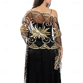 abordables Chales-Cubiertas de Boda Elegantes sin Mangas de Encaje para Mujeres con Lentejuelas para Bodas de Verano