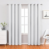 billiga Blackout -gardin-Mörkläggningsgardiner termiskt isolerade långa gardiner och draperier rum mörkläggande gardiner för vardagsrum sovrum fönster