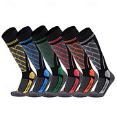 abordables Accesorios para deportes y aire libre-1 Par Hombre Mujer calcetines de lana merino Calcetines de senderismo Calcetines para correr Mantiene abrigado Transpirable Anti ampollas Grueso Invierno Al aire libre Sobre la pantorrilla Retazos