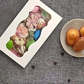 お買い得  キッチン用品＆小物-30個の透明紙製ベーカリーボックス、クッキー、ケーキ、キャンディー用の小さなスナック容器。結婚式、誕生日、クリスマス、感謝祭、バレンタインデー、母の日、オクトーバーフェストに最適です。